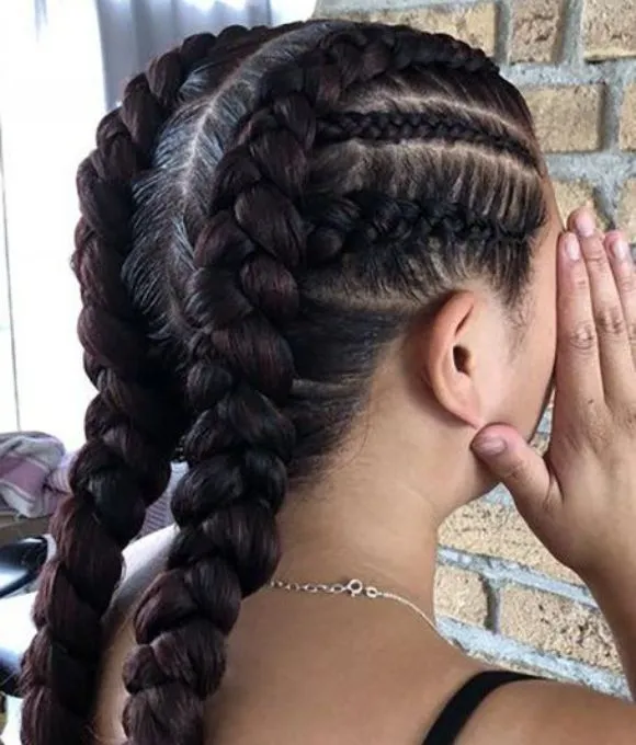 Nigerian Natural Hair Weaving Styles Without Attachment Conrow Braids